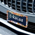 thumbnail image 6 of Renewold Hippie Flower Orange Pink Metal Automotive License Plate Frames Novelty Vanity Tag Car Accessories Decor for Men Women, Set of 2, 6 of 7