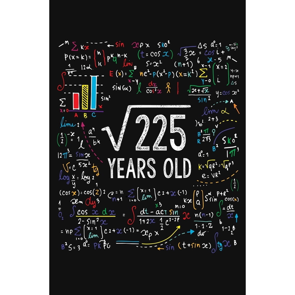Square Root Of 225 Years Old Fifteen 15th Birthday Gifts