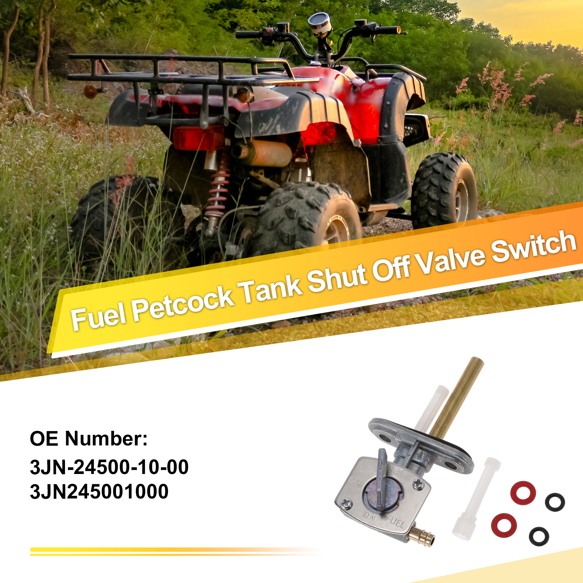 Unique Bargains ATV Fuel Valve Gas Tank Switch for Yamaha Bear Tracker 250 1999-2004