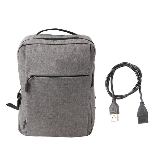 Mochila Informal Para Computadora Portátil, Mochila De Viaje Para Computadora Portátil, Puerto De Carga USB, Tela Oxford, Gris Oscuro, Suave, Gran Capacidad Para Viaje Para