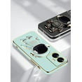 thumbnail image 2 of Compatible with Realme C55 Case for Women, Ultra Soft Realme C55 Phone Case Cute Astronaut Pattern Cases with Stand Silicone Protective Cover (Green)…, 2 of 12