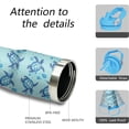 thumbnail image 3 of 30 oz Blue Sea Turtle Tumbler with Handle and Flip Straw, Stainless Steel Insulated Cup with Lid and Straw, Travel Coffee Mug Water Bottle，Christmas Birthday Mothers Day Gifts for Women Animal Lovers, 3 of 6