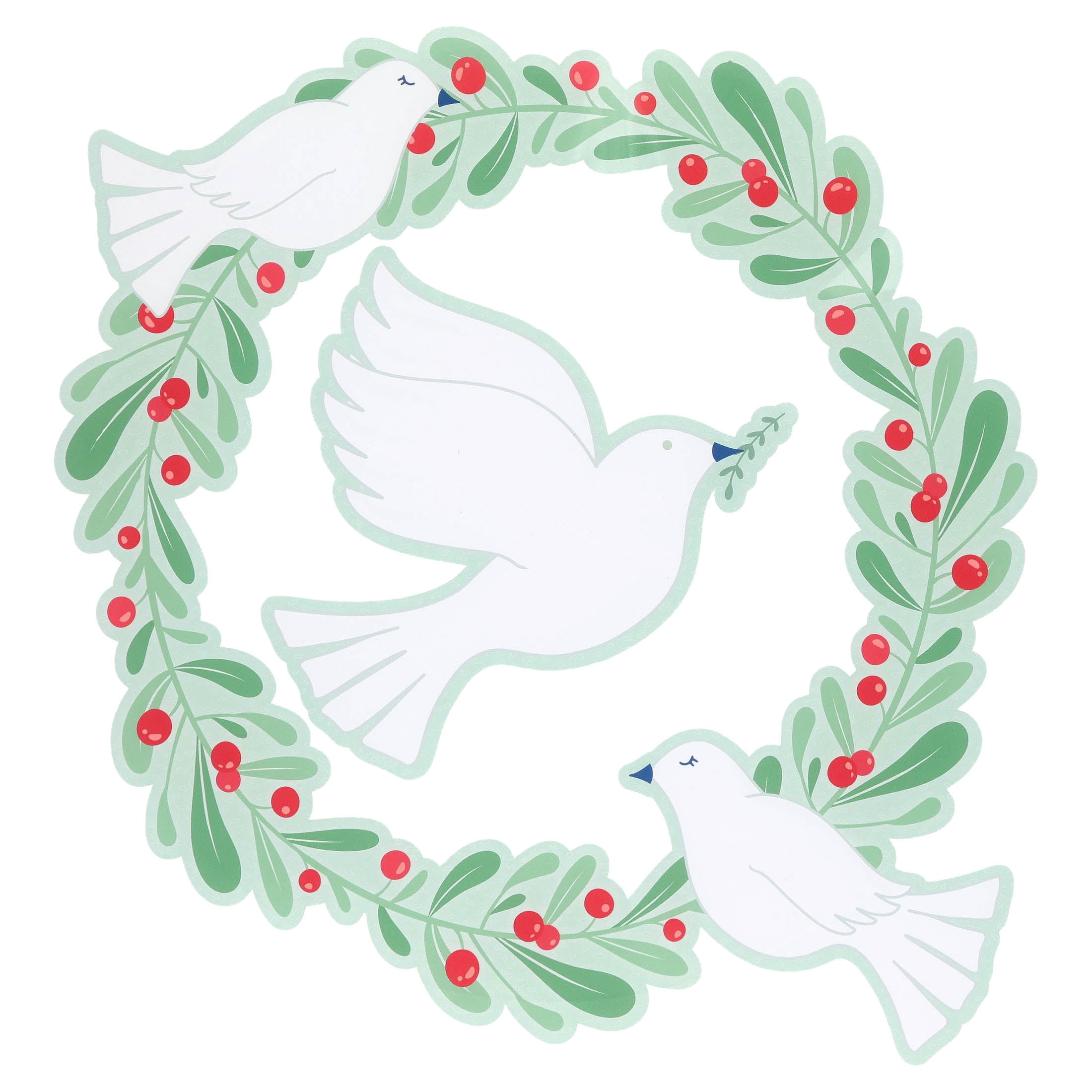 Winter Peace Christmas Window Clings, Multicolor, 10.8" x 16.8", by Holiday Time