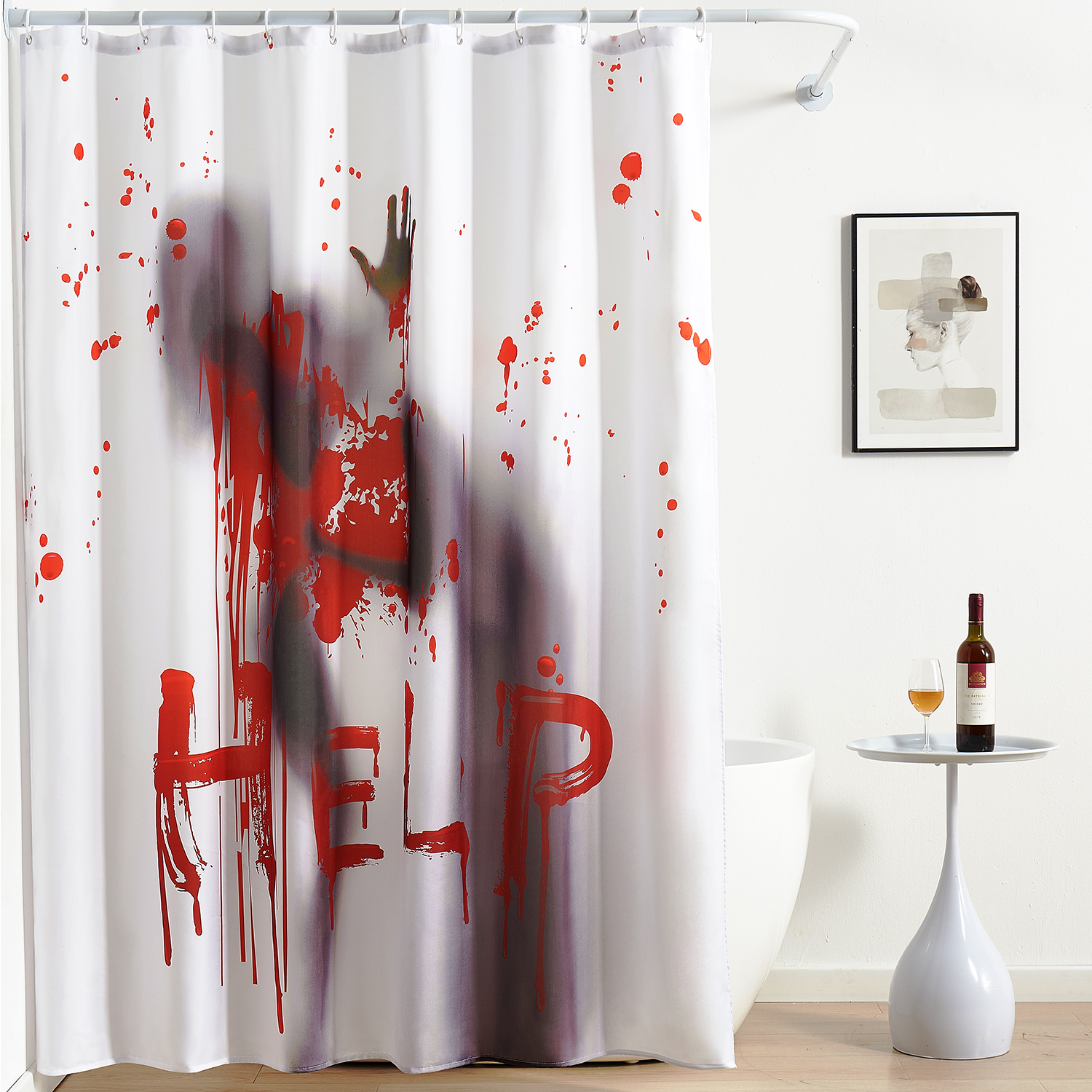 Bloody Shower Curtain