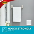 Command Satin Nickel Hand Towel Bar, 1 Towel Bar, 4 Strips, Bathroom