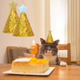 thumbnail image 3 of 2PCS Cone Birthday Hat Cloth Glitter Adjustable Star Birthday Hat Pet Party Hat, 3 of 10