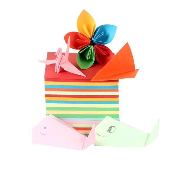 CCOCC 100 Sheets Construction Paper Assorted Colors Folding 100 Pcs