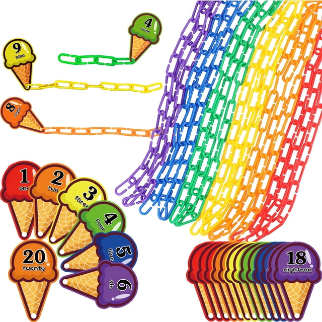 Eslabón de cadena RAINBOW TOYFROG de Math Manipulatives con 240 eslabones