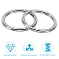 thumbnail image 4 of Uxcell 40mm Metal O Rings, 4 Pack 304 Stainless Steel Round Rings for Hardware Bags, 4 of 6