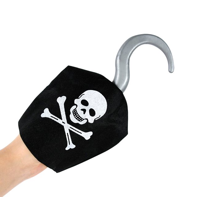 Gancho de pirata de mano, accesorios de disfraz de capitán, decoración de fiesta de Halloween, suministros de decoración, juguetes de regalo para niños(B01-1PC 1PC
