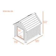 New Age Pet ECOFLEX Bunk Style Dog House, Large, Weather Resistant Easy to Clean
