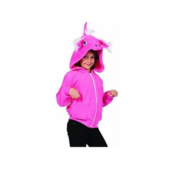 Diva The Pink Unicorn Child Hoodie Costume - Medium