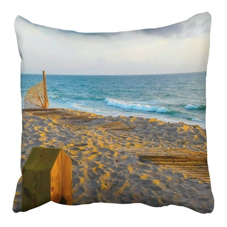 ARHOME Wind Fence on Sand Dune That Has Blown Down Leaving Abstract Artsy Design Pillowcase Cushion Cover 16x16