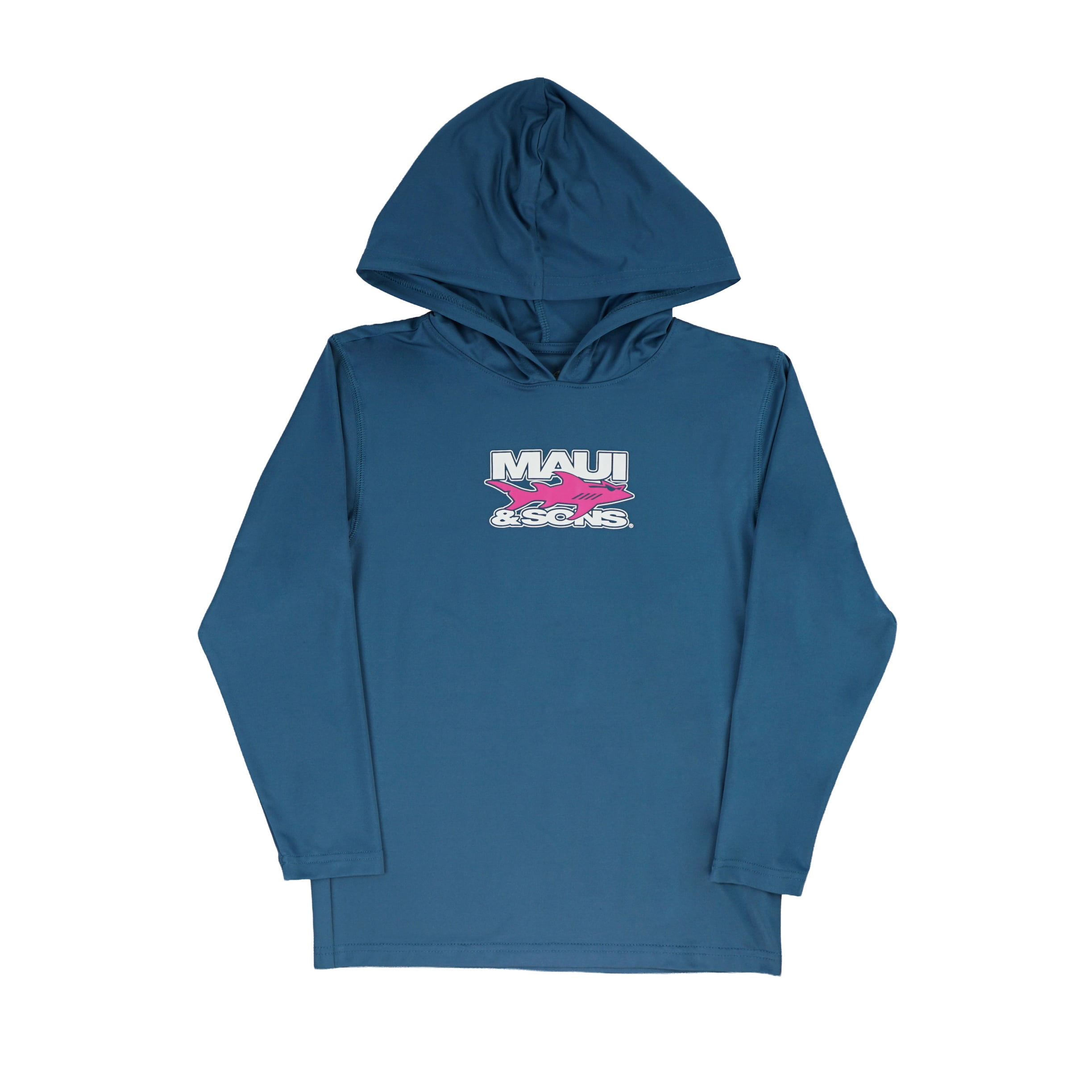 Maui and Sons Fish Out of Water Hooded Long Sleeve Sun Shirt for Boys Made With 50+ UPF Protection Moisture Wicking Fabric Designed for Everyday Comfort