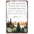 thumbnail image 1 of Galatians 6 9 Let Us Not Become Weary Do Good Bible Verse Wall Art Metal Signs Scripture Baptism Gift Farmhouse Sign Nursery Poster Room Decor for Cafe Bar Pub (8x12 in), 1 of 5