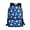 Blue Floral Polka Dot, variant on Ocean Running Horses Kids Backpack for High School Students Lightweight Water Repellent Large Capacity for Boys Girls 6‑18 Daily Travel