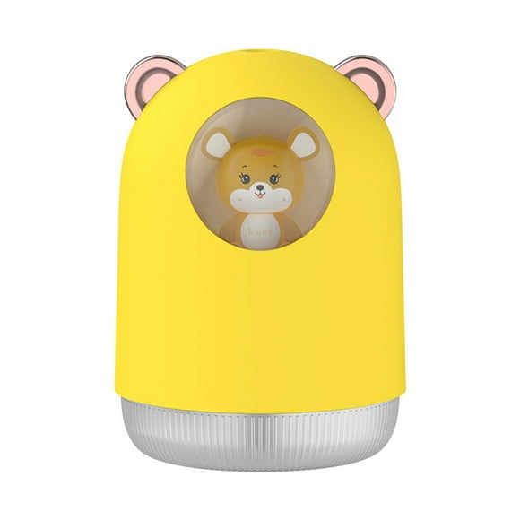 Riwesomey Humidificador USB de dibujos animados para coche con tigre, humidificadores de aire, purificadores bonitos, difusor ligero, hogar, dormitorio, Purificadores de aire Amarillo Riwesomey VI018531-03B