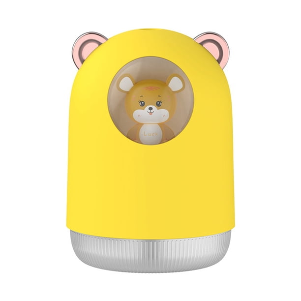 Riwesomey Humidificador USB de dibujos animados para coche con tigre, humidificadores de aire, purificadores bonitos, difusor ligero, hogar, dormitorio, Purificadores de aire Amarillo Riwesomey VI018531-03B