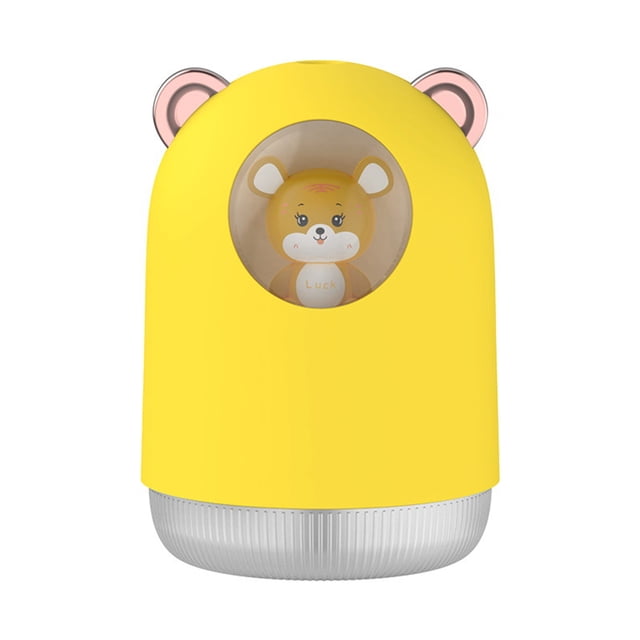 Riwesomey Humidificador USB de dibujos animados para coche con tigre, humidificadores de aire, purificadores bonitos, difusor ligero, hogar, dormitorio, Purificadores de aire Amarillo Riwesomey VI018531-03B