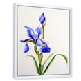 thumbnail image 3 of Designart 'Blue Iris Flower Retro Style' Traditional Framed Canvas Wall Art Print, 3 of 5