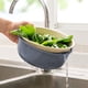 thumbnail image 4 of Colador de doble drenaje para cocina, colador de frutas y verduras, cesta de lavado y almacenamiento multifuncional, accesorios de limpieza de cocina, canasta de goteo de doble capa azul, 4 of 7