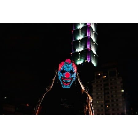 BEATSYNC Sound Responsive Lighted Clown Mask