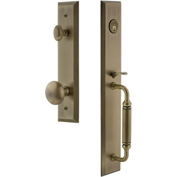 Grandeur Favcgrfav_Eset_234 Fifth Avenue Solid Brass Rose Keyed Entry Single Cylinder "C"