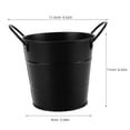 thumbnail image 2 of HOMEMAXS Plant Vintage Galvanized Pail Tin Vase 11.50X11.00X9.00CM Black, 2 of 8