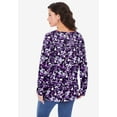 thumbnail image 2 of Roaman's Women's Plus Size Ultimate Long Sleeve V Neck Tee, 2 of 5