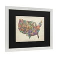 thumbnail image 2 of Trademark Fine Art 'US Cities Text Map VI' Canvas Art by Michael Tompsett, 2 of 4