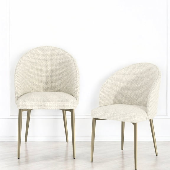 Upholstered White Chair, Synthetic Wood Support - Used in Office, Stable Sitting