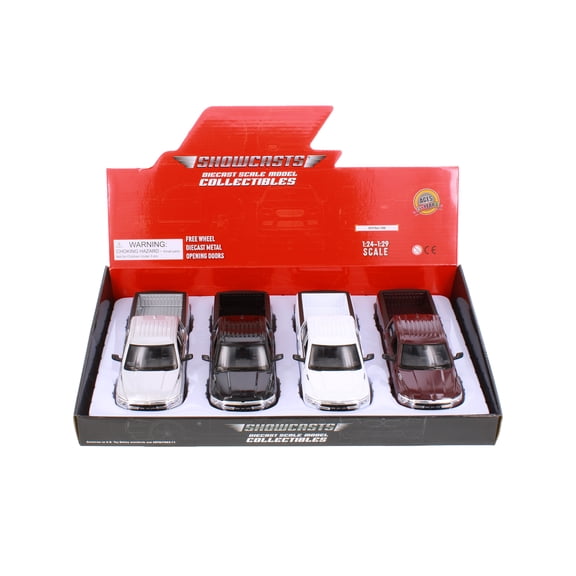 Welly Dodge Ram 1500 Pickup Truck Diecast Car Set - Box of 4 1/24 scale Diecast Model Cars, Assorted Colors