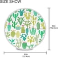 thumbnail image 3 of Coolnut 60" Cactus Outdoor Round Tablecloth, Waterproof Stain-Resistant Non-Slip Circular Tablecloth with Umbrella Hole and Zipper for Tabletop Backyard Party BBQ Decor, 3 of 7