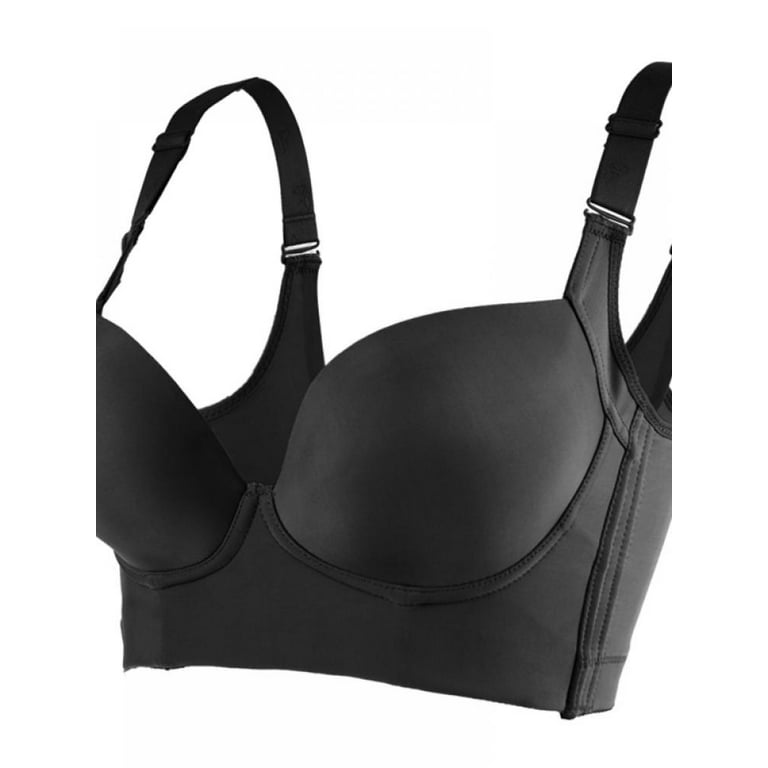  COMVALUE Push Up Bras for Women Gathered Bra Beauty Back Large  Breasts Show Small Sweat Absorption Anti Flight (Black, 70B) : Sports &  Outdoors