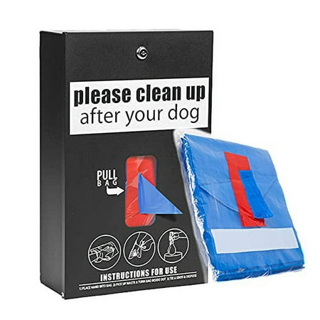 Mini Dog Waste Station - Tissue Style Bag System - indludes 400 Dog Waste Bags & 25 can Liners (Matte Black)
