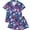 2PCS Blue Flowers, variant on ATAIKU S-XXL Floral Pajamas Set for Women 2 Piece Lounge Set Short Sleeve Tops and Shorts Button Down Sleepwear, Chest Pocket