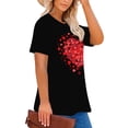 thumbnail image 2 of Womens Love Heart T-Shirts Valentine's Day Graphic s Short Sleeve Tops Tee For Adult, Men, Women, Teen, Teenager, Adolescent, Youth, 2 of 6