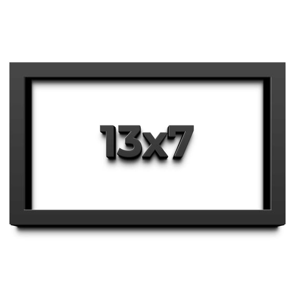 13x7 Shadow Box Frame Black | 1 inches Deep Real Wood Contemporary Shadowbox Display Frame | UV