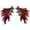 red, variant on Women Natural Feather Cape Gothic Shawl Shrug Collar Feather Cape Accessory