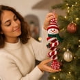 thumbnail image 5 of Christmas Spiral Snowman Crochet Kit with Soft Yarn, 1 Set, Red, White, and Green, for Holiday Crafting, Diy Decoration Kit, 5 of 7