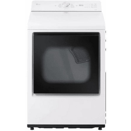 LG 27 Inch Rear Control Gas Dryer with 7.3 cu ft. Ultra Capacity, AI Sensor Dry and  Quiet Operation in White DLG8201W