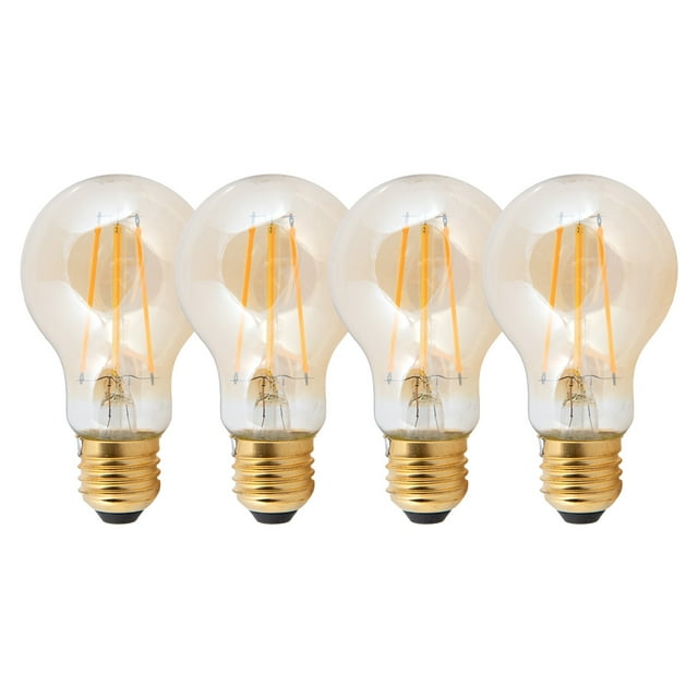 Focos Vintage Filamento LED 7W A60 Ambar 4 Pack Lumimexico Lumimexico 23048-1 / Filamento / Led