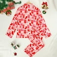 thumbnail image 5 of Fznquz Loungewear Christmas Cute Button Up Pjs Soft 2 Piece Xmas Long Sleeve Lounge Sets, 5 of 6