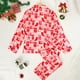 thumbnail image 2 of Puyaiuu Women 2 Piece Christmas Satin Pajama Set Cute Print Long Shirt Loose Shorts Matching Set Loungewear Gift, 2 of 6