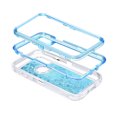 thumbnail image 3 of FIEWESEY Case for iPhone XR,3 in1 Layers Hybrid Liquid Glitter Flowing Quicksand case Clear Soft Shockproof TPU Slim Protective Cover for iPhone XR(Blue), 3 of 6