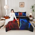 thumbnail image 4 of Castle Fairy Lightsaber Gamepads Boy 2pcs Bedding Comforter Set,Video Game Twin Comforter Sets,Abstract Gradient Breathable Bedding Set,Luxury Bedroom Decor, 4 of 8