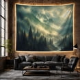 thumbnail image 6 of Mountain Landscape in Fog and Snow Mist, Serene Painterly Style for Nature Lovers, Scenic Wall Art, Christmas Gift Tapestry Wall Hanging for Bedroom, Living Room and Dorm, 6 of 7