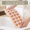 thumbnail image 4 of Bandeja para cubitos de hielo en forma de corazón, molde de silicona para cubitos de hielo con tapa extraíble flexible, 4 of 6