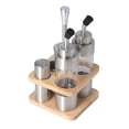 thumbnail image 1 of Seasoning Bottle Set, Wooden Rack Seasoning Bottle Set Waterproof  For Kitchen, 1 of 8