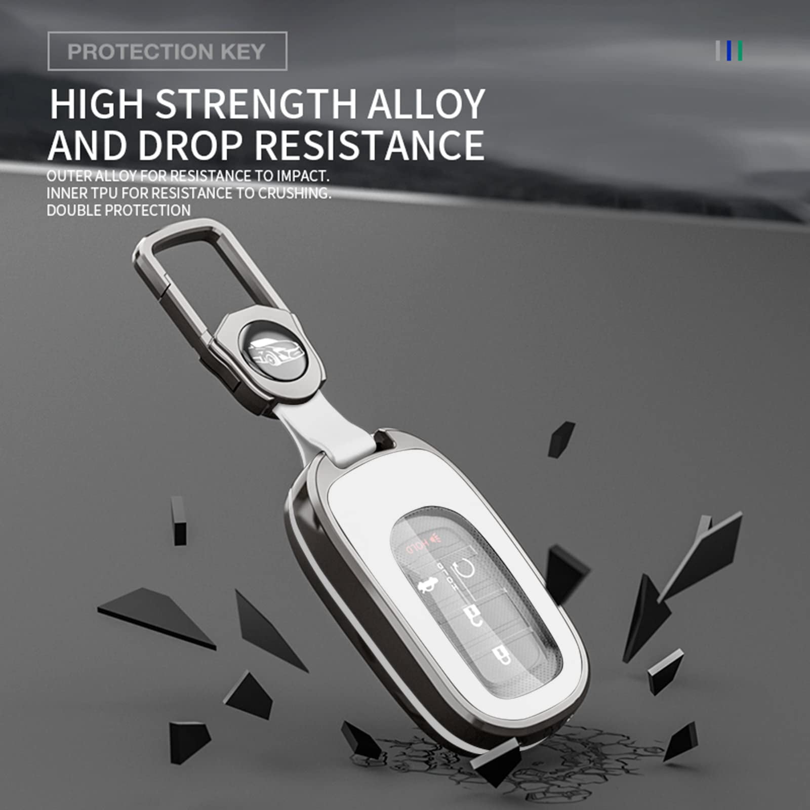 for Honda Key Fob Cover, Honda Accessories TPU+Zinc Alloy Key Fob Case for 2022 2023 2024 Honda Accord Civic HR-V CR-V Pilot Sport SI EX EX-L Touring Smart Key